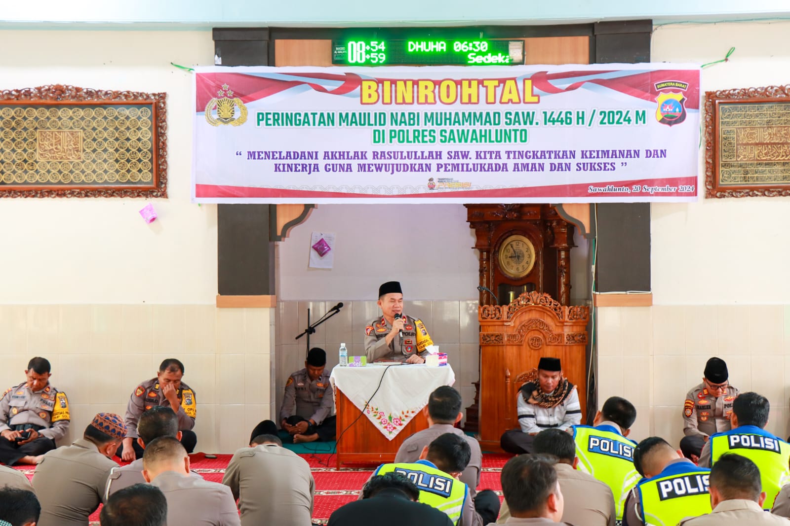 Polres Sawahlunto Gelar Peringatan Maulid Nabi Muhammad SAW 1446 H/ 2024 M
