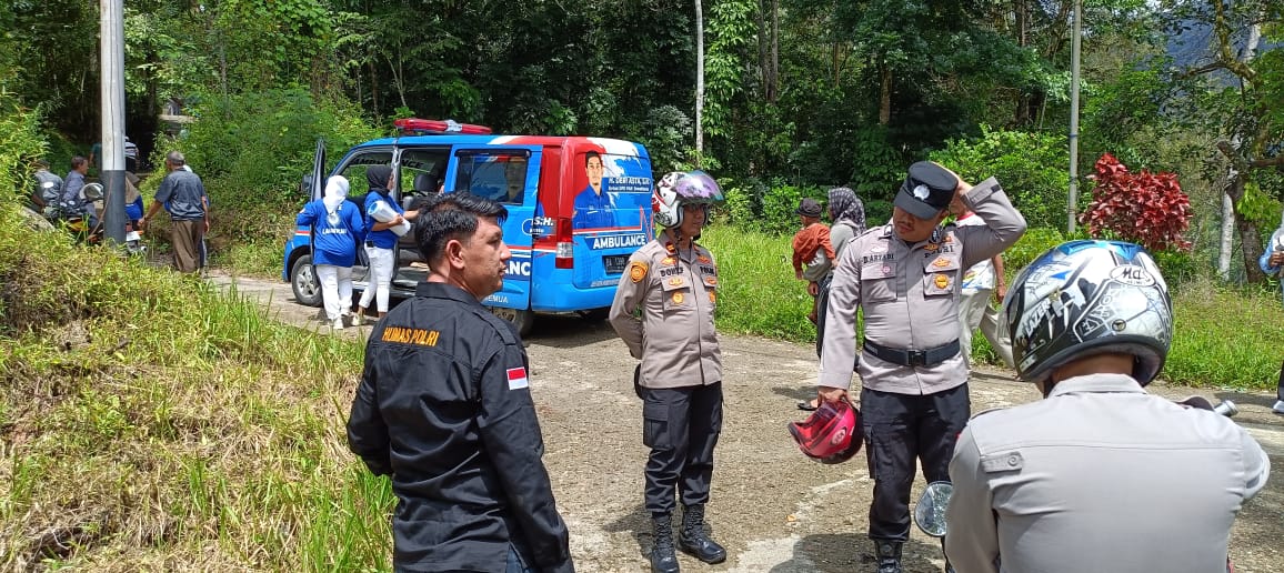 Polres Sawahlunto lakukan Penggamanan Kampanye Door to door di Desa Muara kalaban