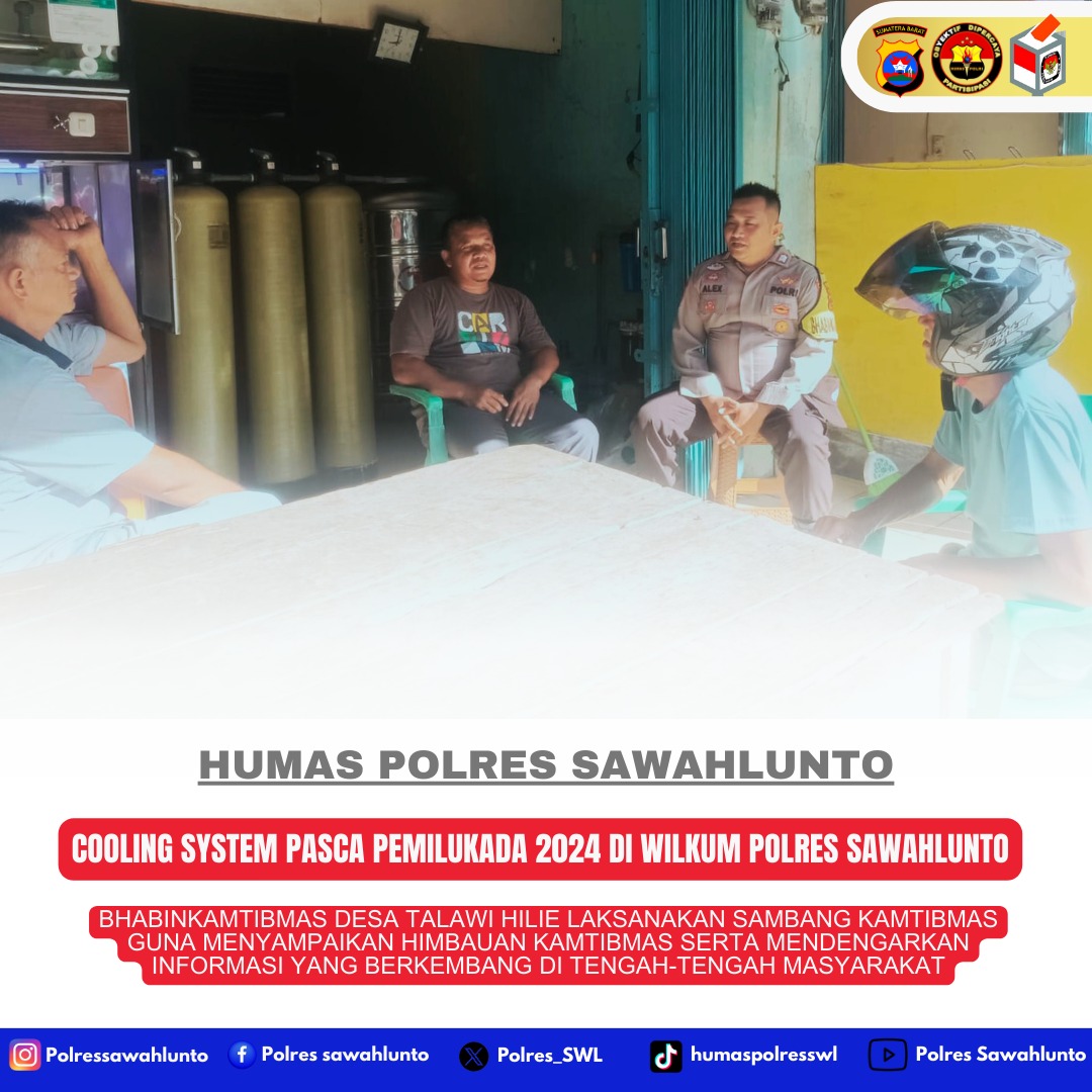 Cooling system Bhabinkamtibmas Talawi Hilir Polsek Talawi sambang dialogis Pasca Pemulikada 2024