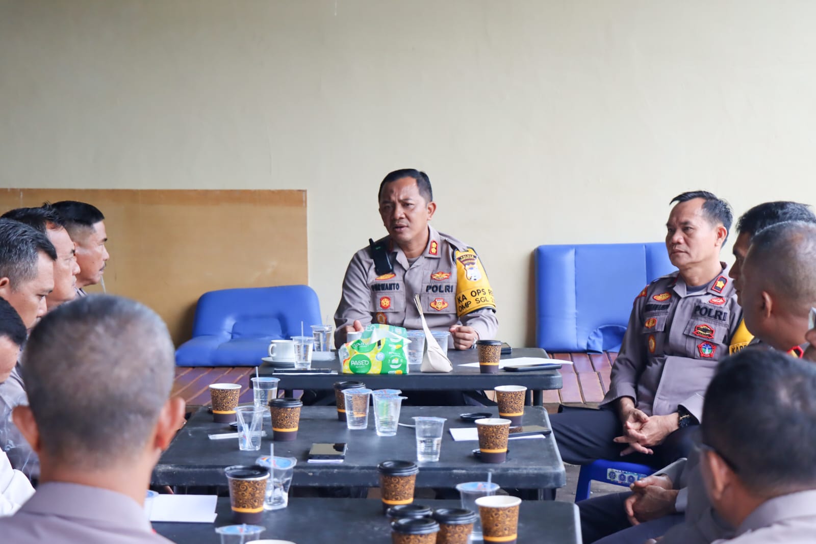 Berikan Arahan dan Evaluasi Tentang Pelaksanaan Tugas, Kapolres Sawahlunto Ajak PJU coffee Morning